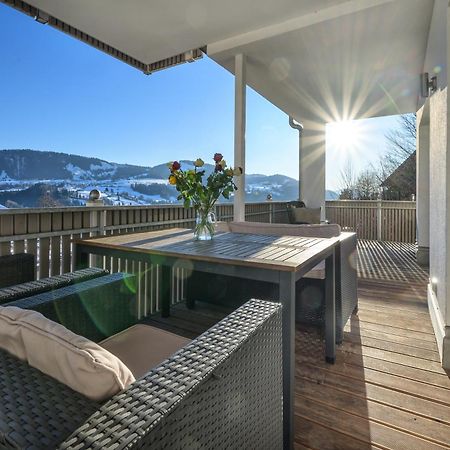 Haus "Bergblick" Ferienwohnung Hochgrat Oberstaufen Mit 2 Schlafzimmer ภายนอก รูปภาพ