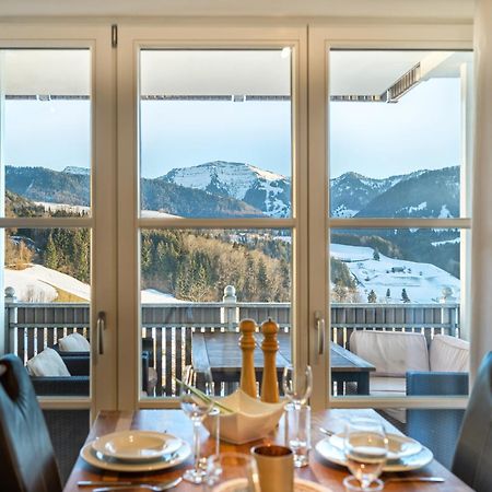 Haus "Bergblick" Ferienwohnung Hochgrat Oberstaufen Mit 2 Schlafzimmer ภายนอก รูปภาพ