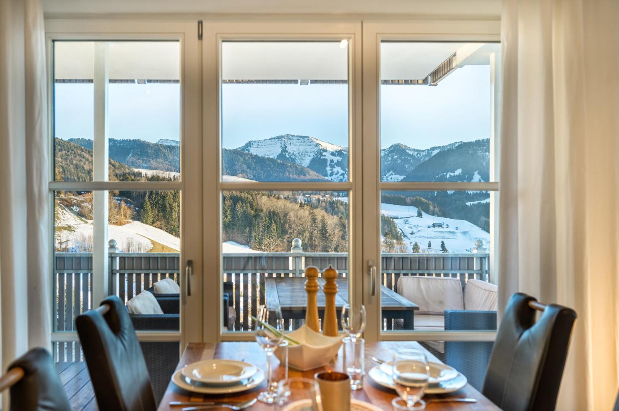 Haus "Bergblick" Ferienwohnung Hochgrat Oberstaufen Mit 2 Schlafzimmer ภายนอก รูปภาพ